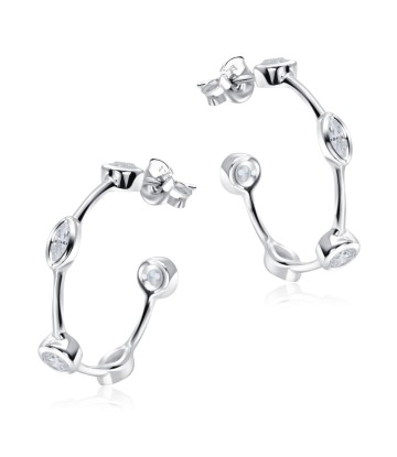 Unique Designed With CZ Stone Silver Ear Stud STS-5538